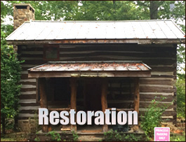 Historic Log Cabin Restoration  Dewy Rose, Georgia